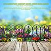 5PCS Garden Plastic Rail Fence Detachable Protective Guard Edging Border Decoration for Outdoor Lawn Patio
