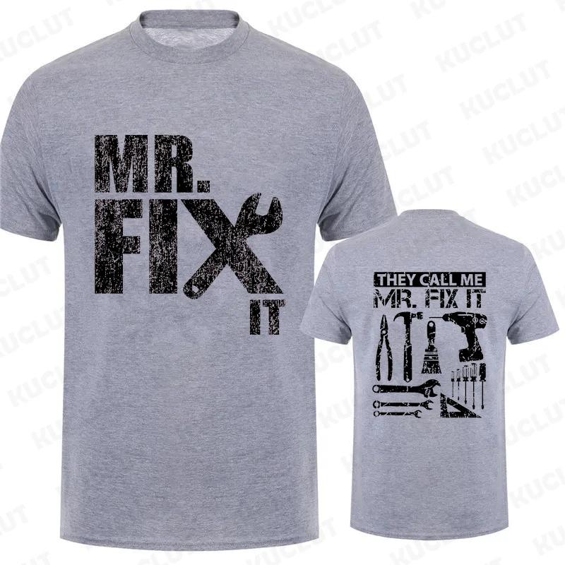 They Call Me Mr Fix It Funny T-shirts Handyman Dad Repairman Father TShirt Original T Shirt Men Clothing Oversized Graphic Gift