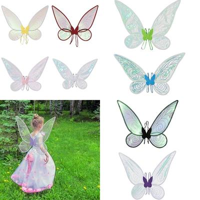 Butterfly Fairy Wings Costume Women Girls Sparkle Princess Angel Wing for Halloween Party Favor Cosplay Costume Dress Up Props