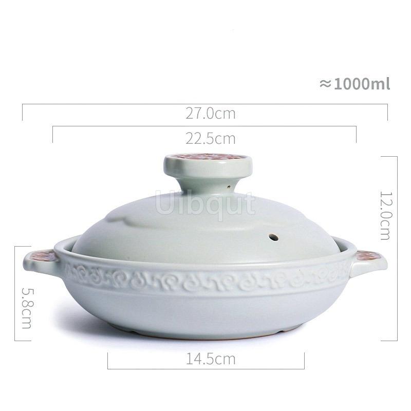 

Ceramic Casserole Stew Pot Cooking Gas Earthenware Soup Pots Ceramic Rice Noodle Saucepan Resistant Bibimbap Pot Household