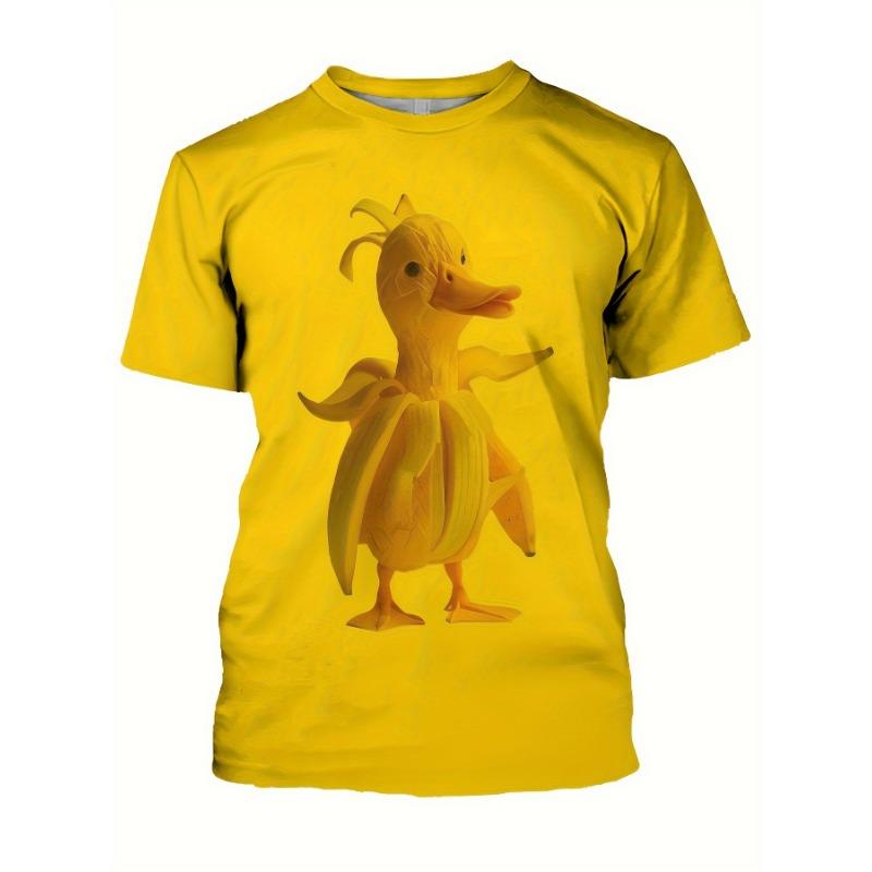 The Latest Hot-selling 3D Funny Fun Creative Cute Animal Fashion Pattern Print Couple Crew Neck Short Sleeve Breathable Top