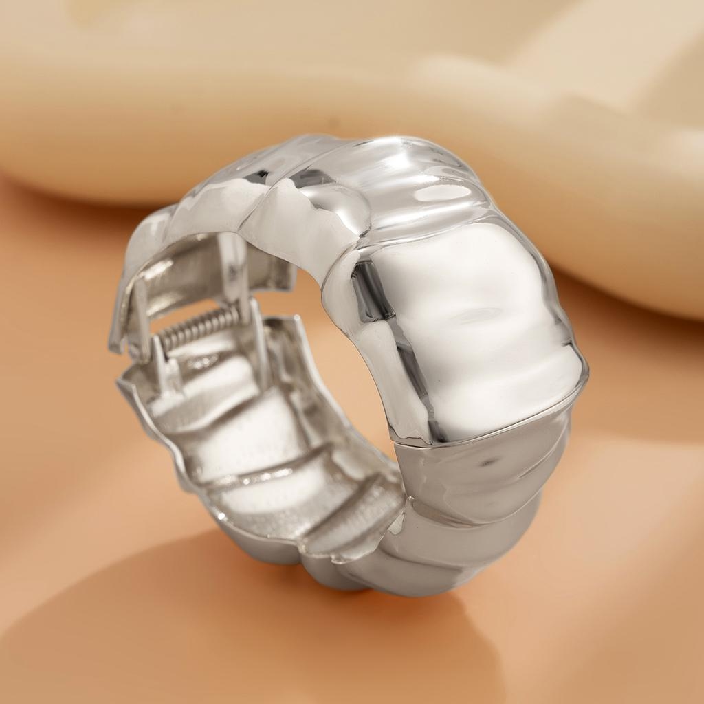 Ingemark 6 Styles Exaggerated Smooth Water Drop Chunky Open Cuff Bangles Women Punk Arm Bracelet Banquet Steampunk Jewelry Men