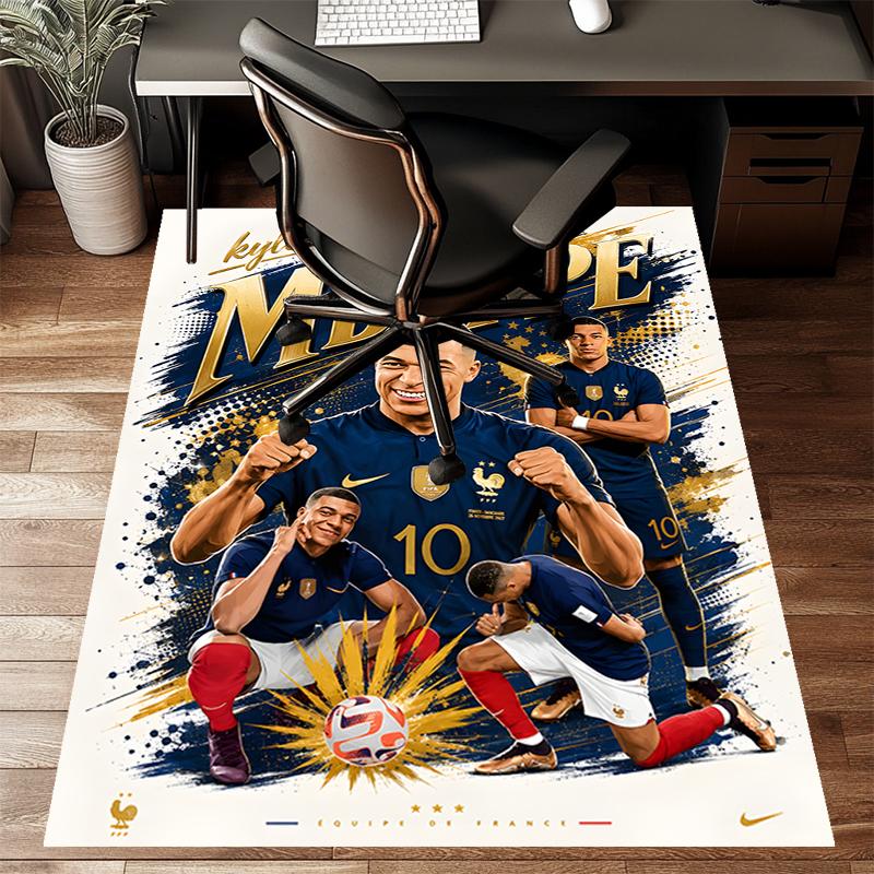 1pc Mbappe3 Design Printed Area Rug Carpet for Bedroom Living Room Home Decor Rugs Mat Non Slip Mat Rug for Bedside