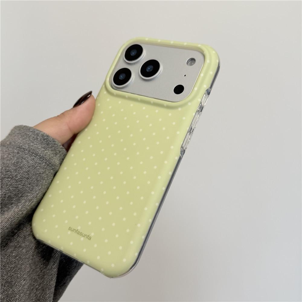 Korean Style Polka Dot Phone Case for Apple 17 Pro Max & 15 Pro Max - Soft IMD13/1