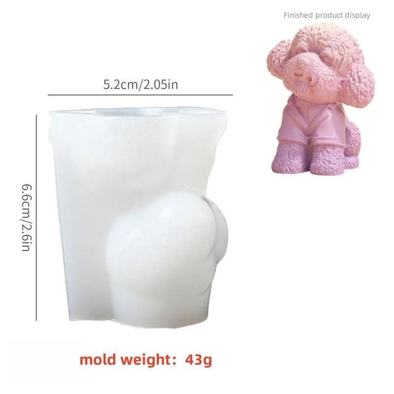 3D Cat Dog Candle Silicone Mold Multiple Cute Animals Shape Aromatherapy Soap Resin Molds Cake Decor Candy Chocolate Baking Tool