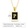 Letter Initial Pendant Necklace Women Stainless Steel Jewelry Alphabet Collar Birthday Party Mom Girlfriend Valentine's Day Gift