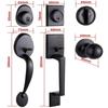 1 Set Zinc Alloy Door Locks European Style American Outdoor Door Lock Villa Entrance Door Large Handle Anti-theft Lock with Key