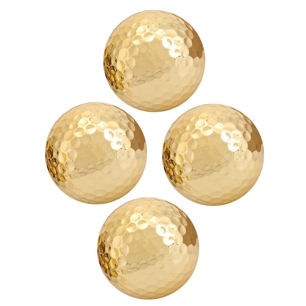 High Visibility Golden Golf Balls Golden Plating Gold Plating Golf Ball  Golf Clubs