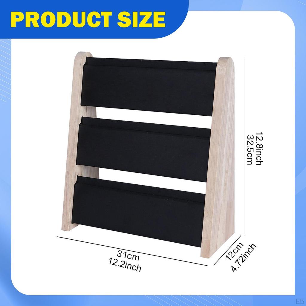 3 Tier Necklace Display Stand Chains Holder Wood Freestanding Jewelry Organizer Rack for