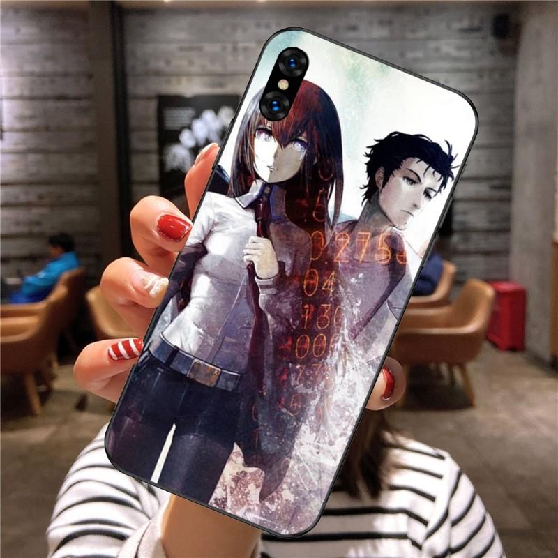 Steins Gate Anime Phone Case For Xiaomi Mi 12 11T 10T 9T Lite Pro Ultra Note 10 Poco F3 F4 X4 GT Soft Black Phone Cover