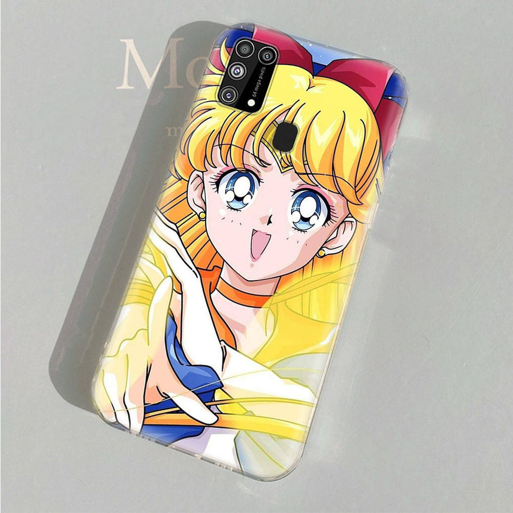 AD80 Sailor Moon Clear Case for Samsung A04 A14 A23 A34 A54 M23 M33 M52 M53 Realme 10 9 C30S C35 C55 VIVO Y02 Y21 Y33S Y51 X80 V25 Cover