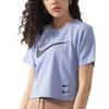 Nike Crop Tops Women's Light Purple Crew Neck Moderate CJ3764-569