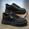 2025 new men's shoes breathable and versatile popular sports leather surface casual thick sole heightening non-slip moisture shoes men
