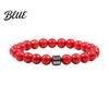 Modisches Edelstein Armband mit Perlen für Herren Damen Retro Natürlich
