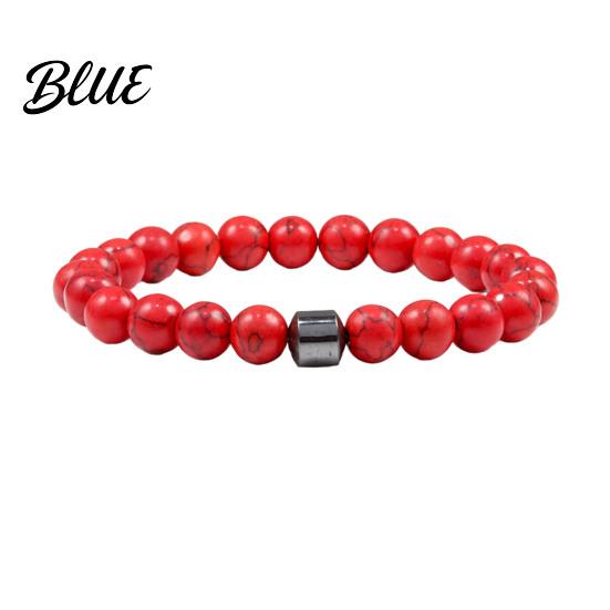 Modisches Edelstein Armband mit Perlen für Herren Damen Retro Natürlich