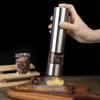 1Pcs Stainless Steel Automatic Spice Mill With Led Indicator Light Battery‑Powered Salt And Pepper Grinder For Home Kitchen