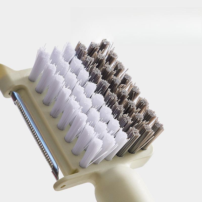 Multifunctional Fruit and Vegetable Brush, Special Brush for Kitchen, Scraping, Planing, Cleaning Brush, No Hair Loss