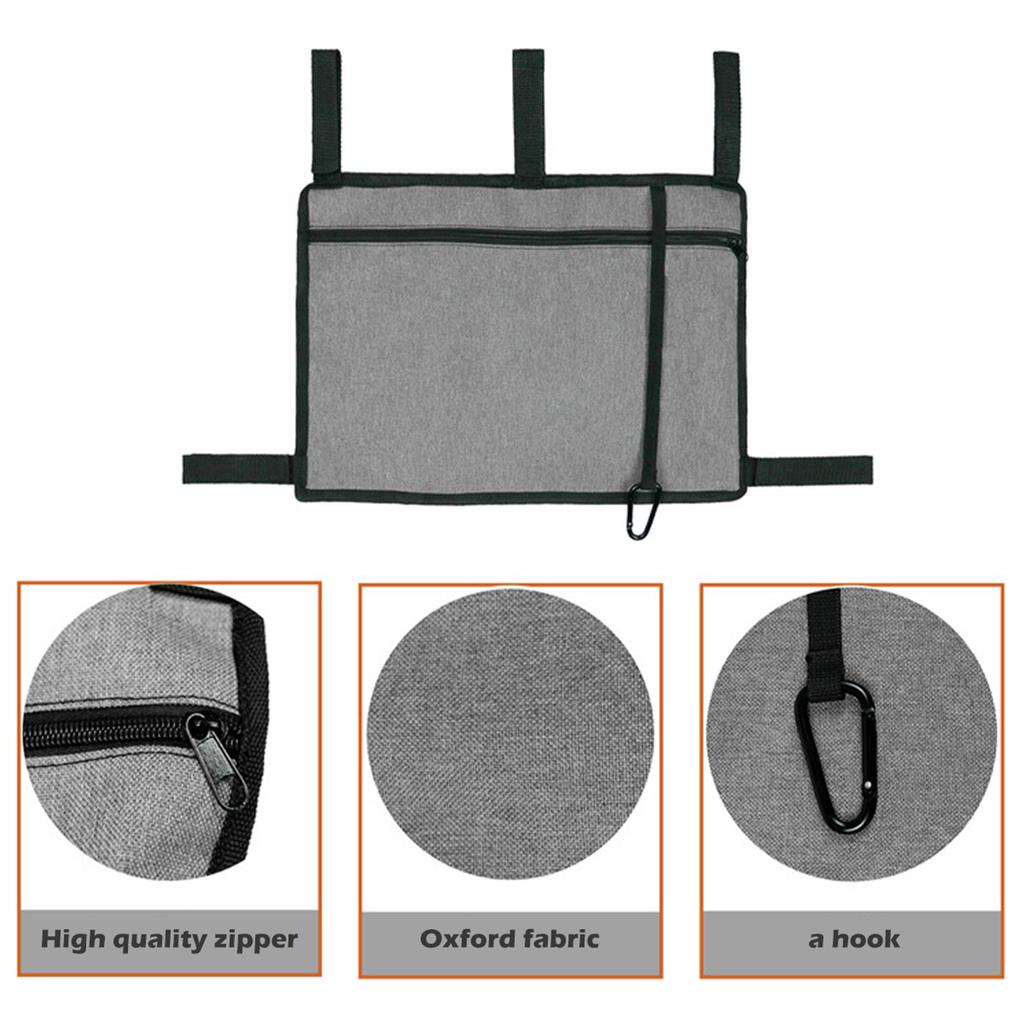 Walker Bag with Cup Holder Large Capacity Wheelchairs Storage Bag Folding Carry Storage Pouch Organizer for Seniors Elderly