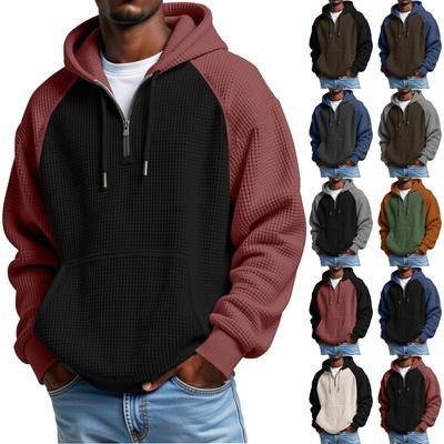 Herren Schwergewicht Color Block Kapuzenpullover Jacke für Herbst/Winter