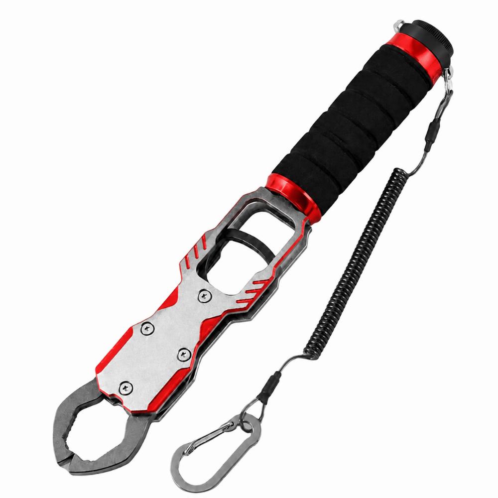 With 40lb Scale Fish Lip Gripper Aluminum Alloy Fish Holder Fishing Grabber  Catch and Release
