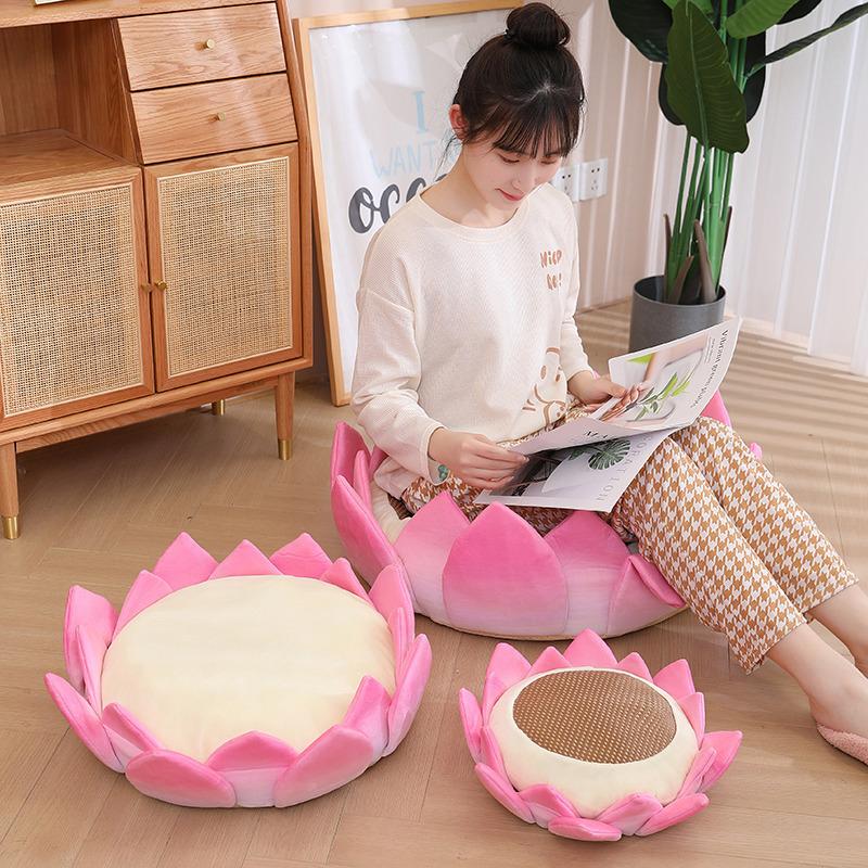 Creative Lotus Throne Seat Cushion Good Luck Lotus Lotus Futon Cushion Office Sedentary Chair Cushion Girls Tatami Mat