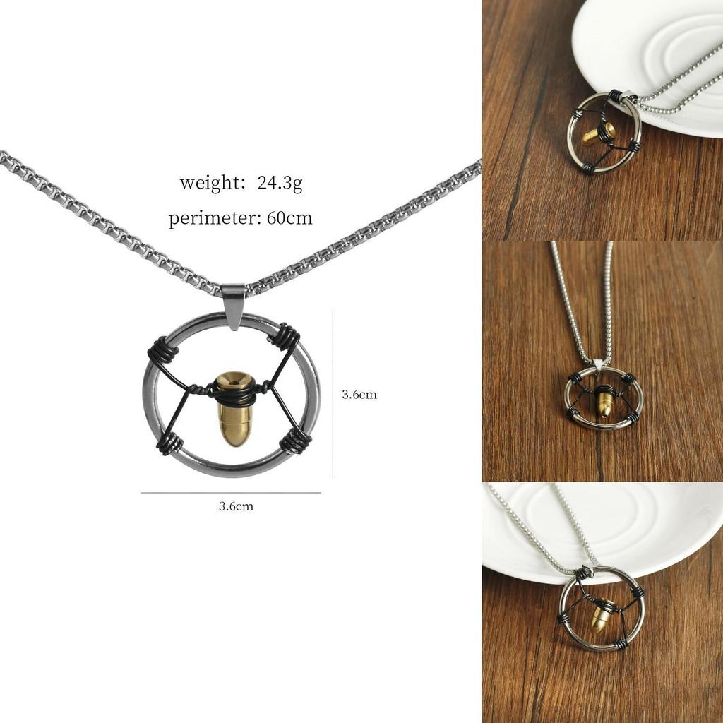 Cyberpunk 2077 Long Chain Necklace With Alloy Bullet Head Pendant For Fashion And Casual Wear