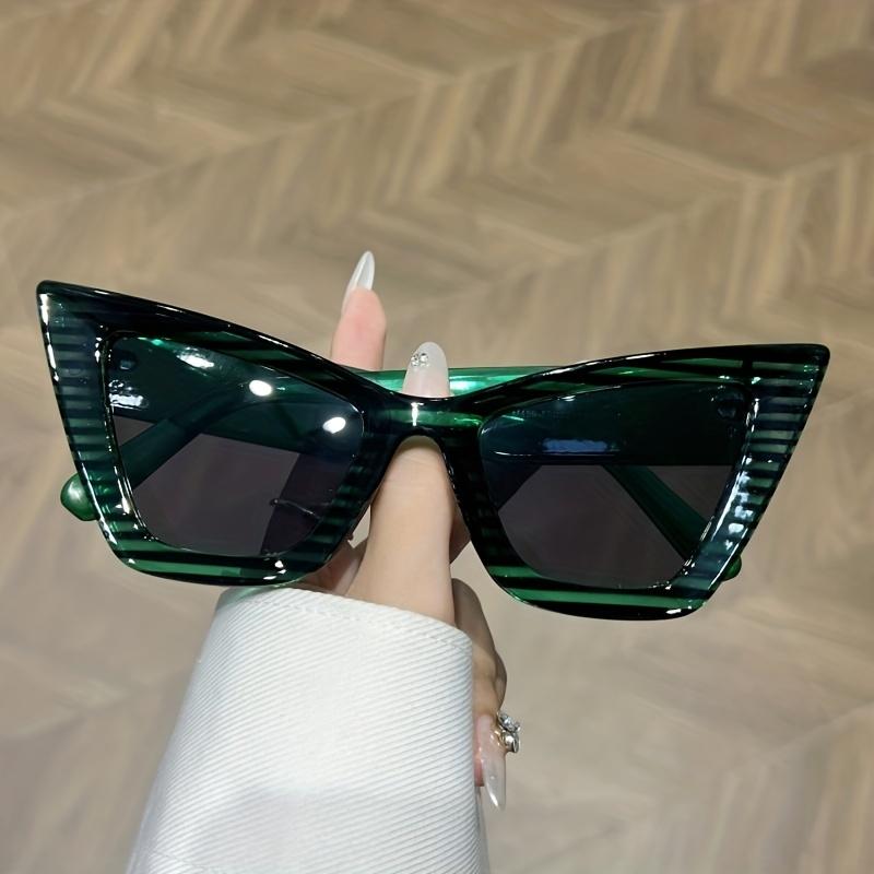 Luxury Designer Women'S Oversized Cat-Eye Fashion Glasses - Retro Gradient Brown to Clear Protection for & Casual Outings