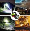 Powerful LED rechargeable flashlight, searchlight with power bank, tactical camping