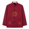 Middle-aged men's jacket, Mao suit, Dad's Tang suit, mid-spring and autumn coat, grandpa's birthday clothes, Tai Chi suit
