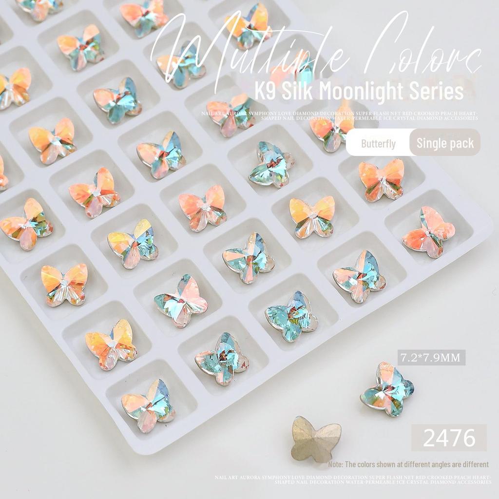 K9 Мигающее Белое Сердце-Бриллиант и Топор Украшение для Нейл-Арта