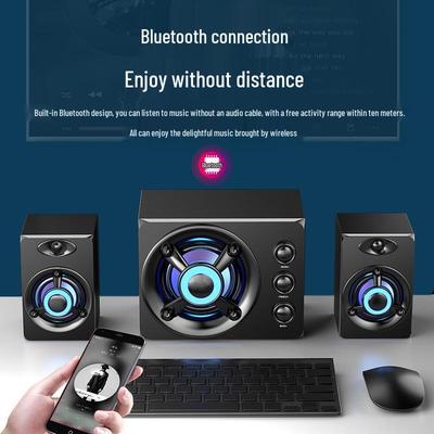 SADA D-208 Mini Desktop Multimedia Speakers with Subwoofer for PC, Laptop, and Mobile.