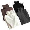 Women's Long Sleeved T-shirt with High Collar Velvet Base