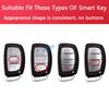 Carbon Fiber Smart Key Fob Cover Case Chain Ring For Hyundai Tucson Elantra Ioniq Sonata  Accessories