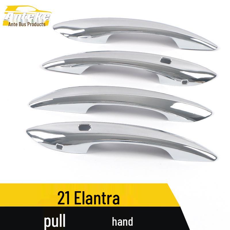 Elantra 2021 Door Handle Chrome Accent Strip & Decorative Sticker Set
