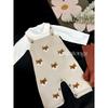 Foreign Trade Children's Clothing, Popular On Instagram, Cute Fox Knitted Overalls, Baby Romper for Spring and Autumn