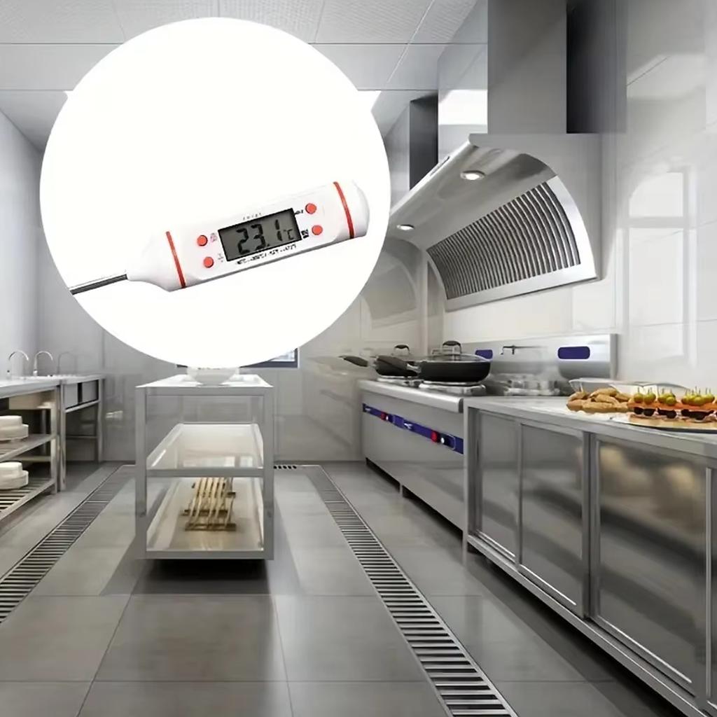 Profesionální digitální kuchyňský teploměr Grilování Voda Olej Vaření Maso Potraviny Teploměry 304 Nerezová sonda Nástroje