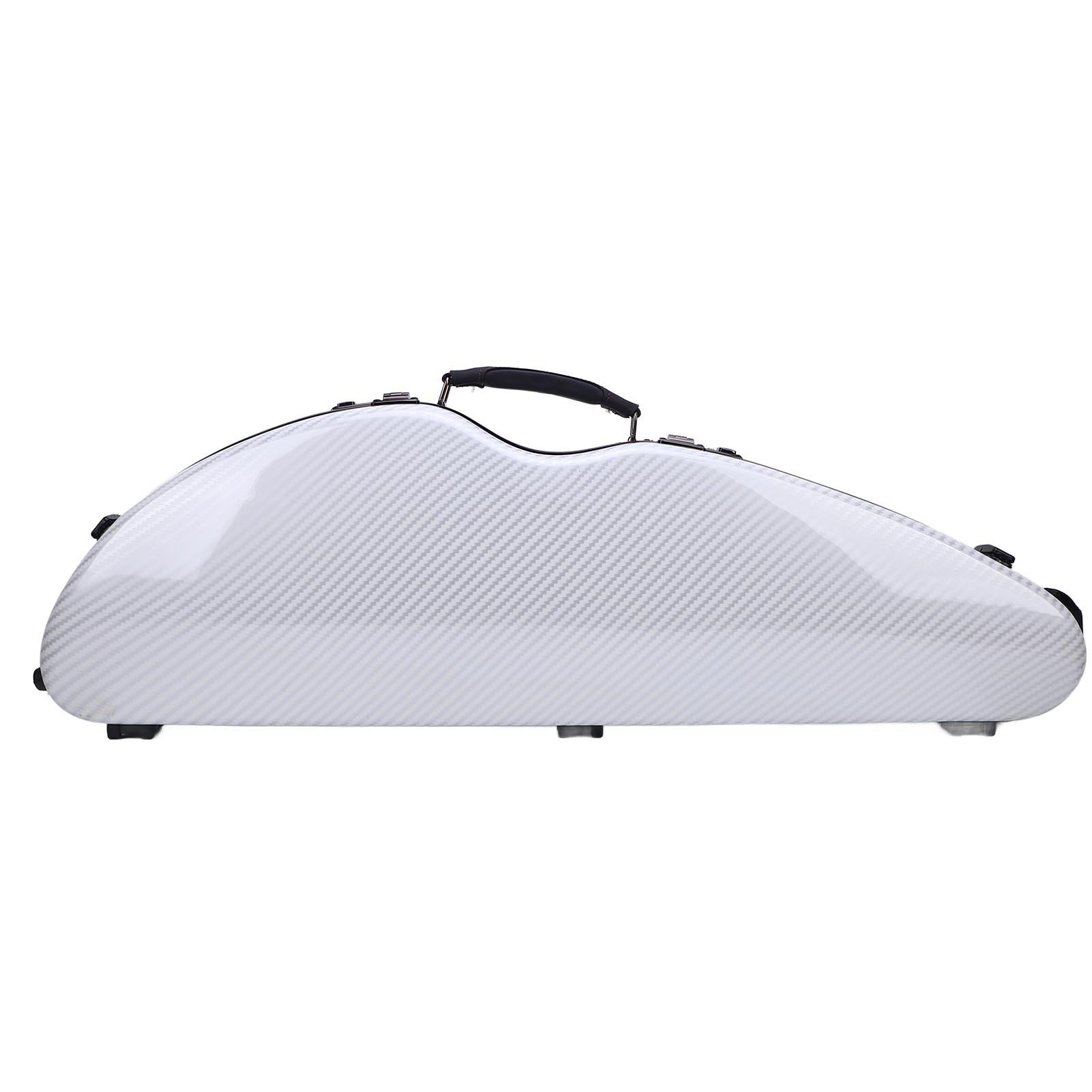 Жесткий кейс для скрипки Встроенный гигрометр Двойной ремень Белый цвет Углеволокно 4 4 Полный размер Кейс-коробка для скрипки с кодовым замком