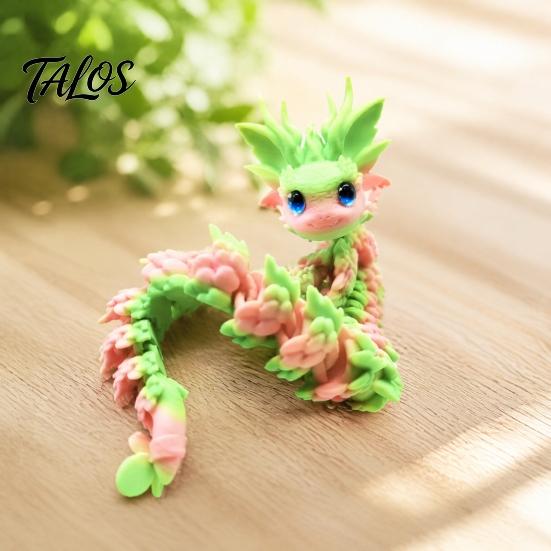 Portable Stress Relief Gadgets 3D Printed Articulated Dragon Fidget Toy, Cute Ornaments, Desk Trendy Room Decor Ornaments Toy for Adults, Fantasy