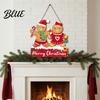 Santa Claus Wall Art Christmas Wooden Hanging Pendant Festive Ornaments with Hemp Rope for Tree Rustic Farmhouse Window Fireplace Decoration,