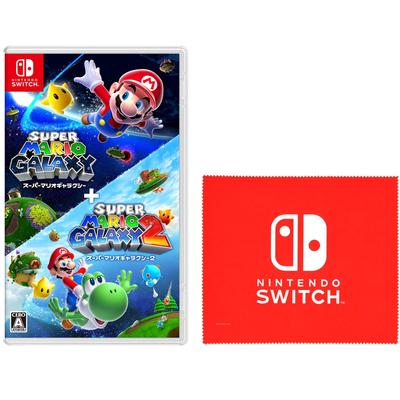 Super Mario Galaxy Super Mario Galaxy 2 Nintendo Switch Projekt Logo Ściereczka z Mikrofibry w Zestawie + -Dodatek do Switcha