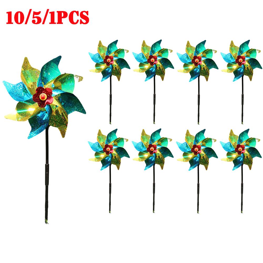 

10/5/1PCS Pinwheel Garden Yard Colorful Windmill Stakes Decoracion Outdoor Planter Decor Rainbow Pinwheels Home Decor 1PC