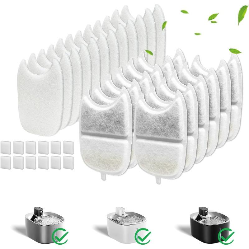 

12 Pack Cat Water Fountain Filter & 12 Pump Filter Sponges Replacement, Cat Dog Pet Drinking Fountain for 135 fl oz/4L cat bowl