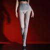 Sexy Women 8D Holow Out Pantyhose Open Crotch Bandage Tights Sheer See Through Oil Glossy Shiny Maid Garters Ring Stockings