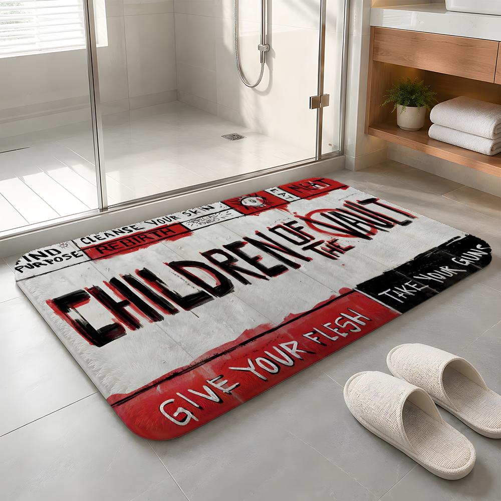 Classic B-Borderlands-Games Floor Mat Machine Washable Soft Flannel Area Rug, Non-Slip Absorbent Floor Mat for Living Room