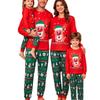New European and American parent-child clothing, whole family clothing, autumn and winter Christmas, a family of three and four loungewear set pajamas