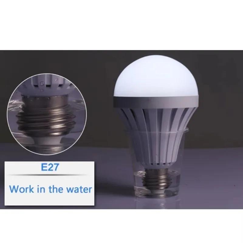 E27 Emergency LED Light Bulb 5W/7W/9W/12W/15W Rechargeable 1200mAh 6000K Battery 220V for Camping Tent Lamp Outdoor Lighting