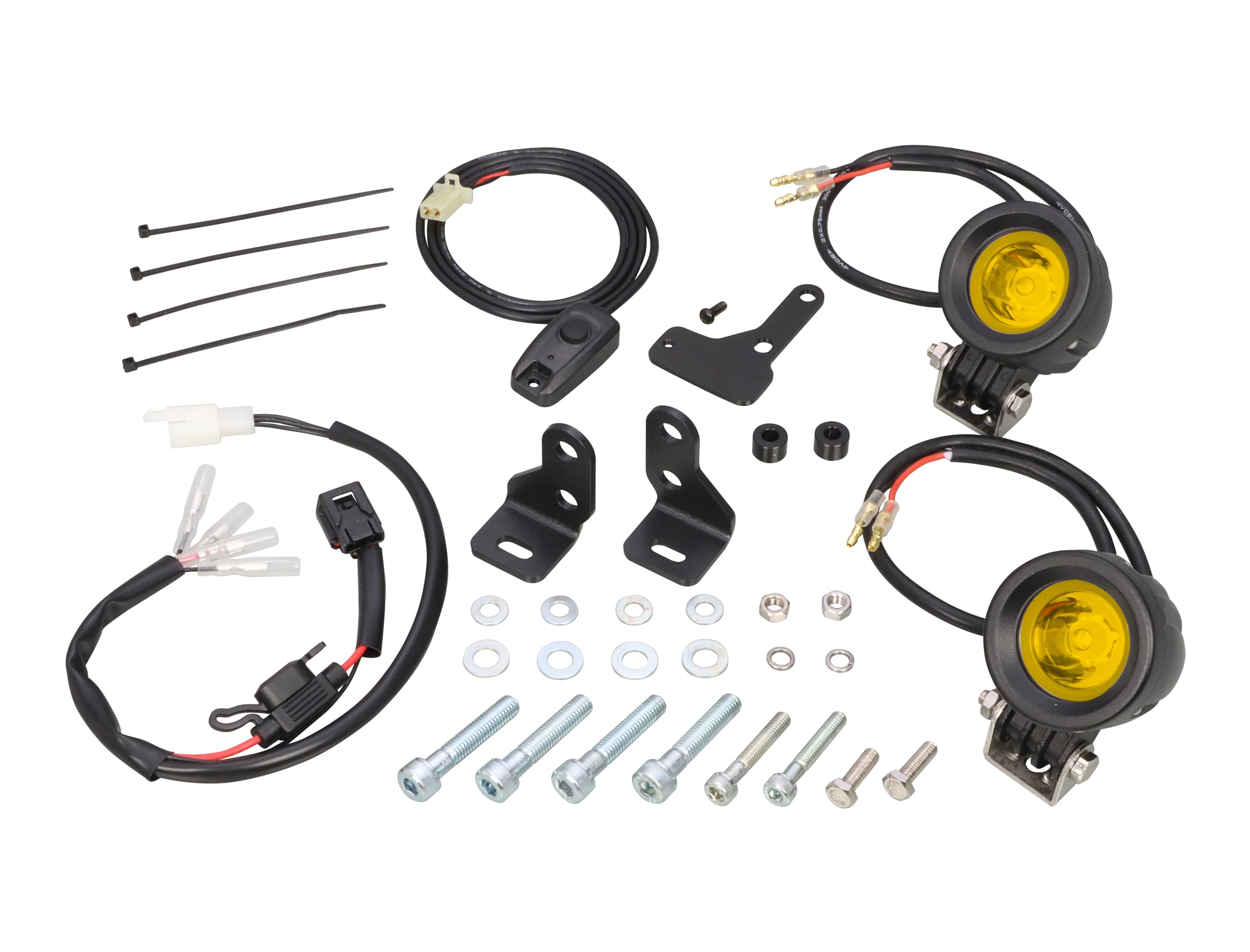 

KITACO LED Shuttle Beam Kit для CRF250L, тип кріплення до нижньої частини штока передньої вилки (MD47-1000001~1199999) (Жовтий лайм) 2-світловий, 800-1827030