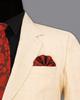 Light Apricot Brown Subtle Plaid Blazer