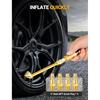 2 Pack Heavy Duty Air Chuck Set-1/4 Inch Female NPT Closed Ball Tire Chuck, Dual Head Air Chuck And Standard Male Quick Plug, Tire Air Fill Kit For