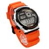 Casio World Time Digital Watch Orange X Silver Men's AE-1000W-4BV (Overseas Model) [Used]